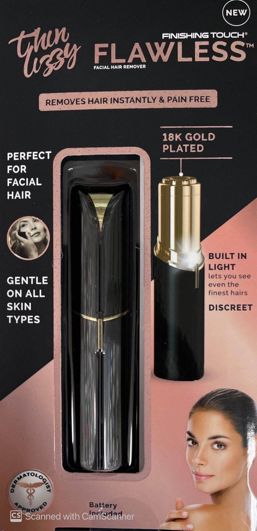 Thinlizzy flawless facial hair remover epilator,finishing touch,flawless,hair Removal,issues,thin Lizzy