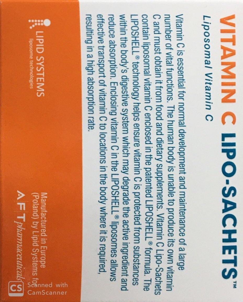 Vitamin c 1000 mg 30 Lipo Sachets