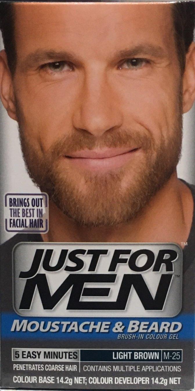 Just For Men Moustache&Beard Brush-In Colour Gel Light Brown - DominionRoadPharmacy