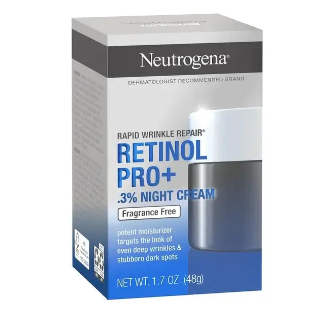 Neutrogena® Rapid Wrinkle Repair Retinol Pro+ .3% Night Cream 48g Acne Wash,Advanced Eye Health,Boost Clay Mask,clay mask,Eye Care,eye health,eye health supplements,Eye Make-up Remover,Eye Makeup Remover,Face Makeup Remover,Hydrating Skin Care,Make up,Mak