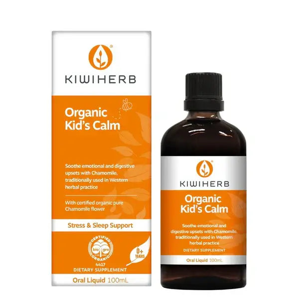Kiwiherb Organic Kid's Calm 100 ml Calms a hyper child,Calms a hyper child naturally,digestive health,digestive upsets,google,gut & digestive health,Hyper Kids Syrup,Ideal for sleep,issues,Kids Digestive System,teethi,travel