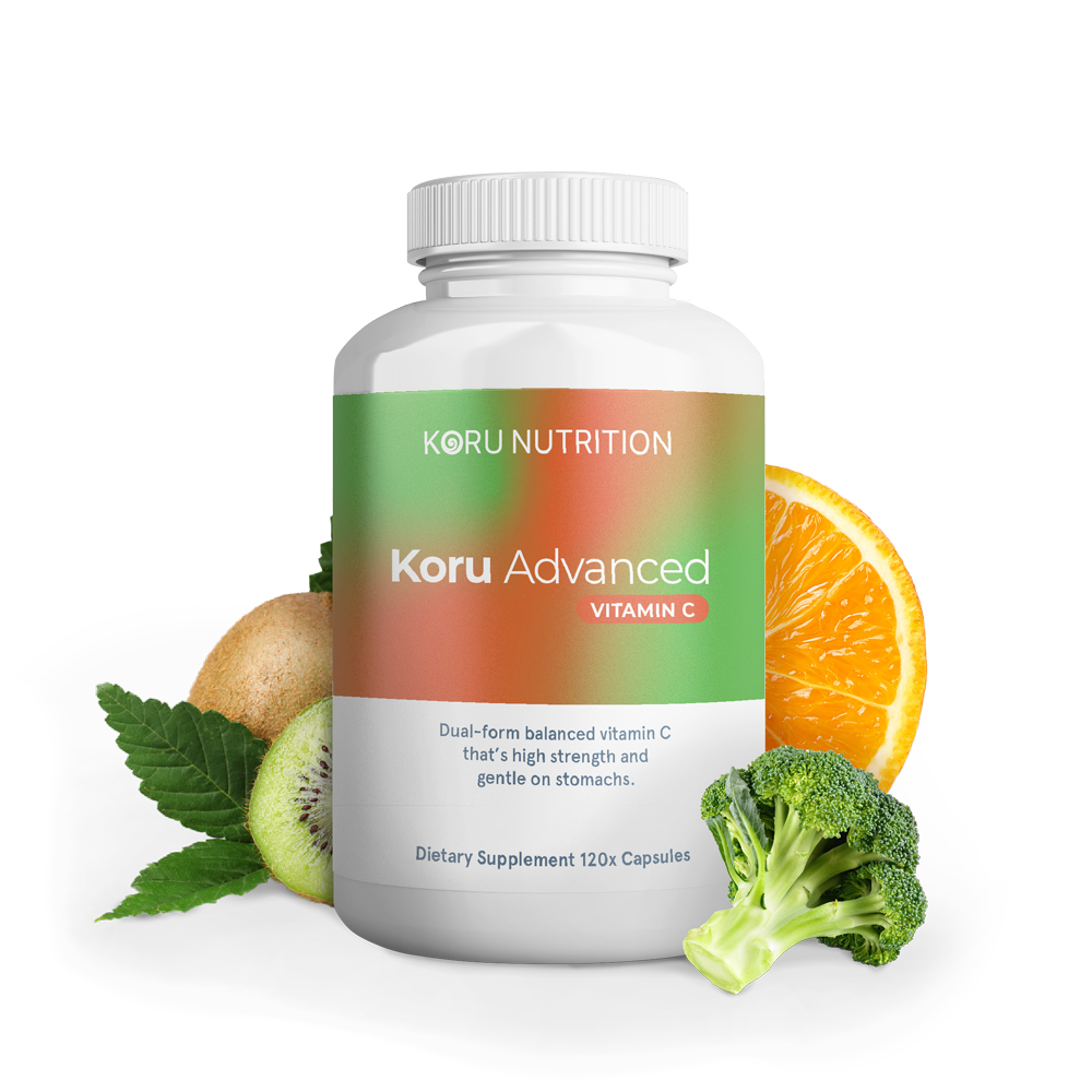 Koru Vitamin C 120 Capsules with key ingredients