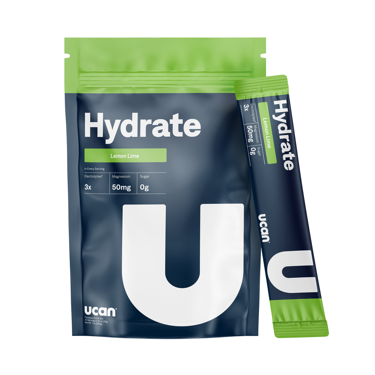 UCAN Hydrate Lemon-Lime Electrolyte Sachets Box of 12