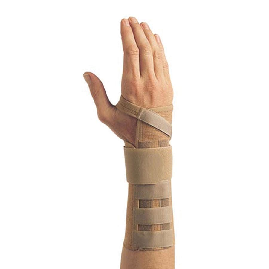 Liberty Elastic Long Beige Wrist Brace With Aluminium Stay 23CM Length