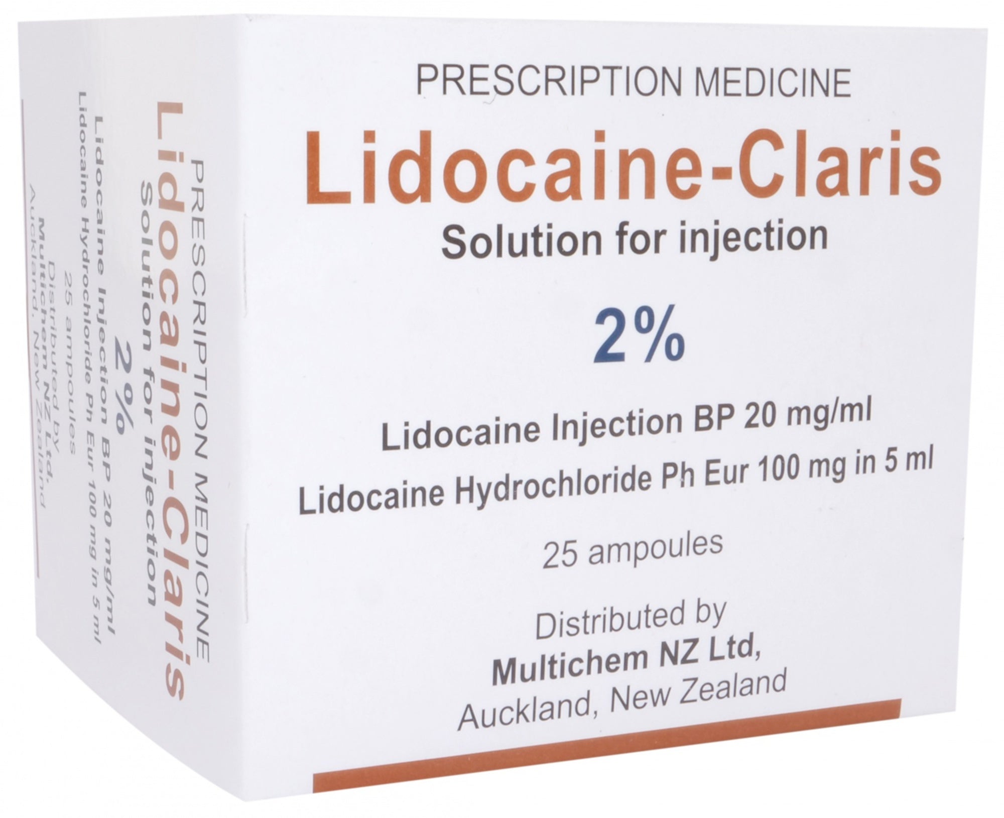 Lidocaine Amps 25 X 5ML