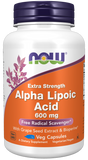 now Alpha Lipoic Acid, Extra Strength, 600mg 60 Veg Capsules