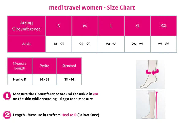 medi travel for Women Travel Socks Below Knee