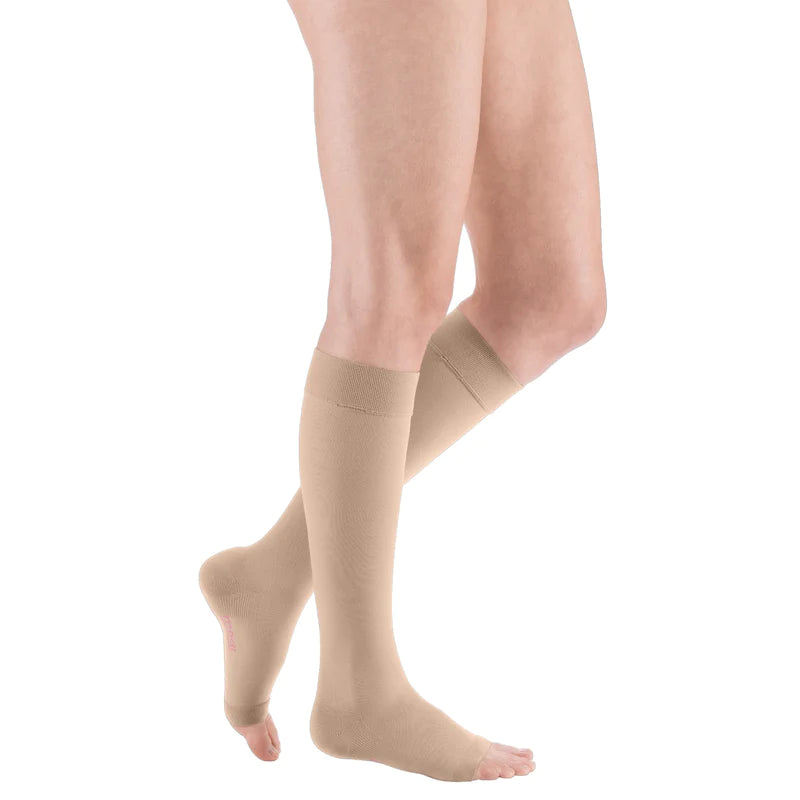 mediven plus Below Knee Silicone Topband Compression Stocking Beige