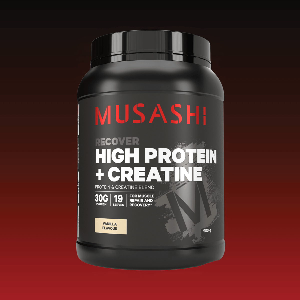 Musashi High Protein + Creatine Vanilla 900g – Protein Powder with Added Creatine