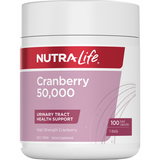 Nutralife Cranberry 50,000mg – High Strength UTI & Urinary Tract Health Capsules
