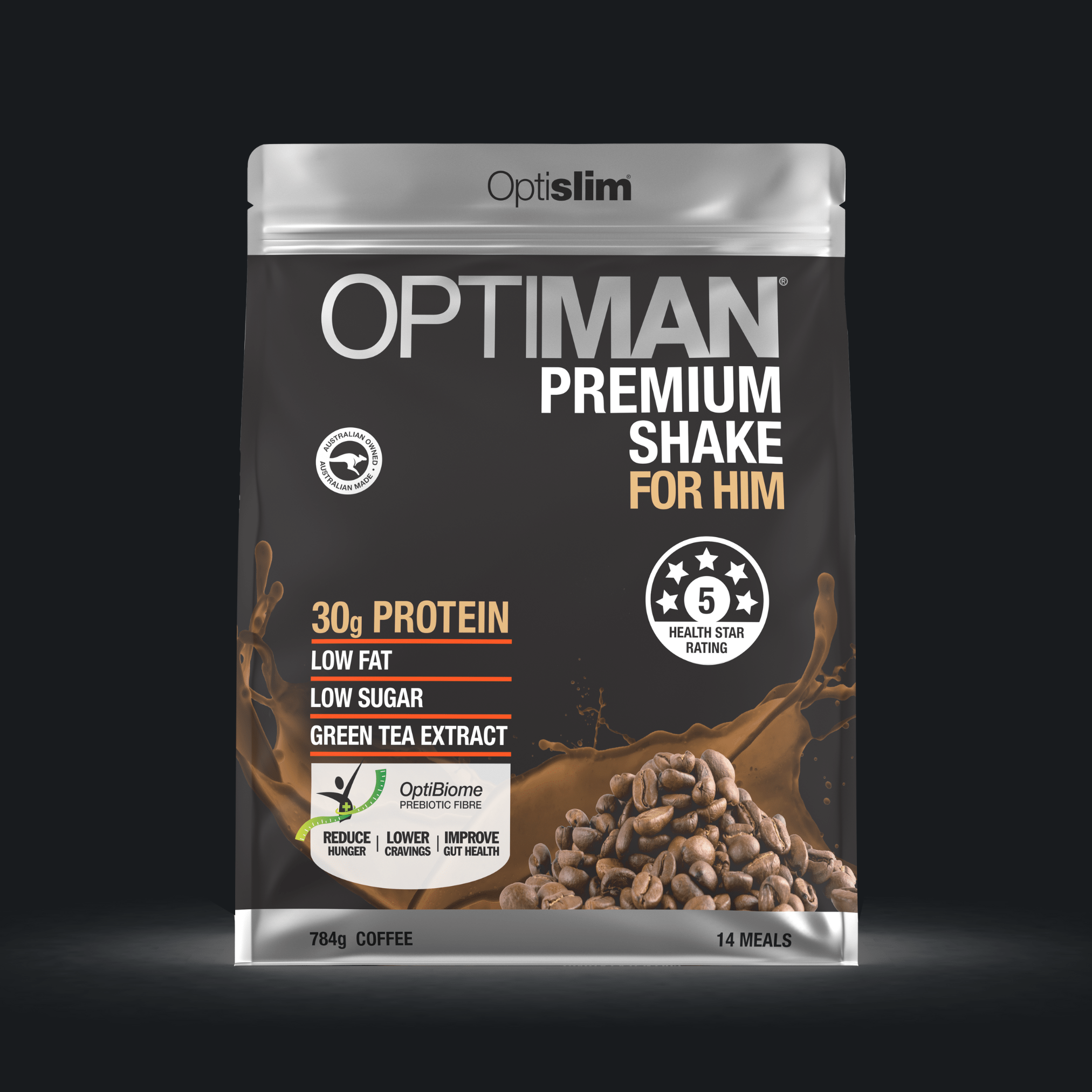 OptiMan Premium Shake Coffee 784g