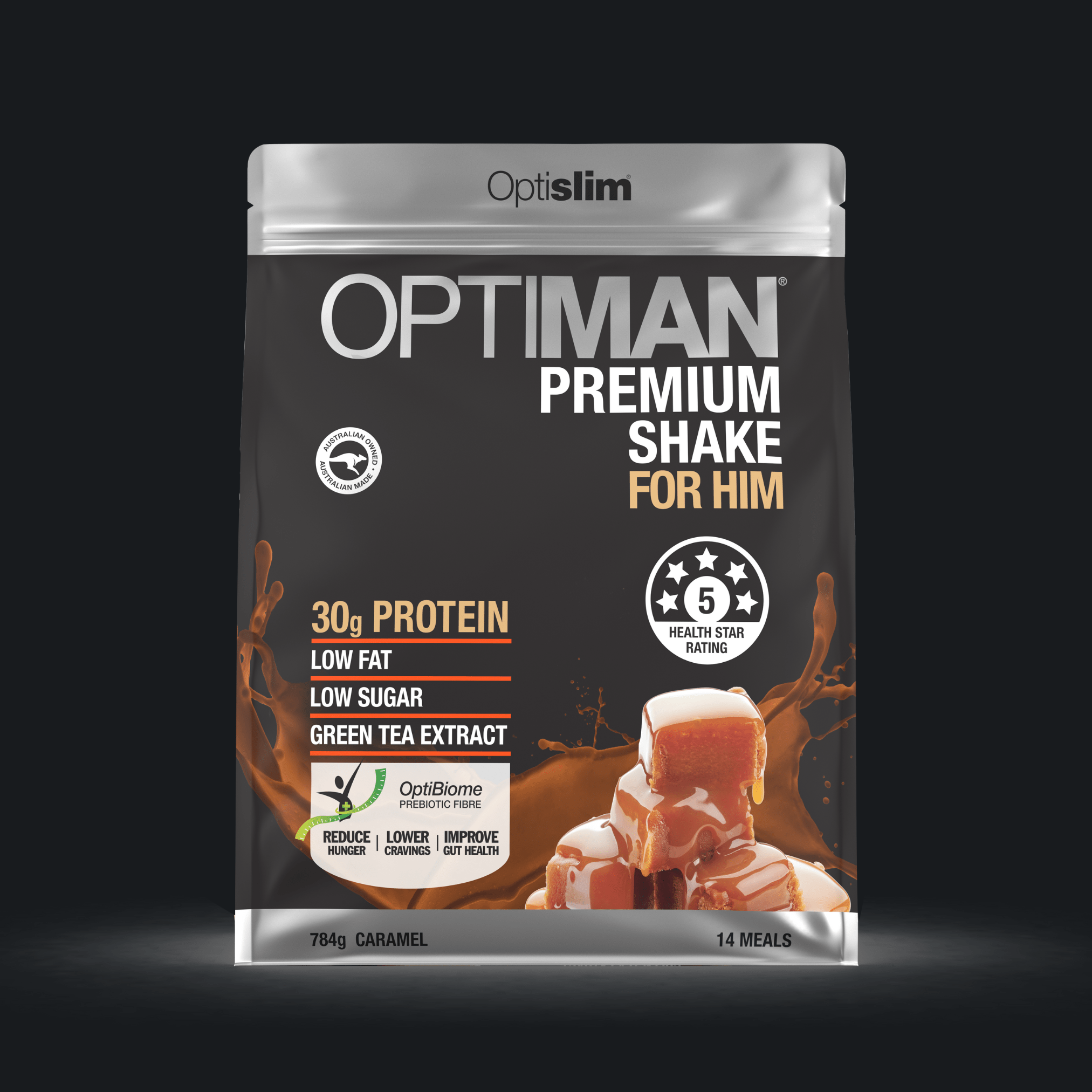 OptiMan Premium Shake Caramel 784g