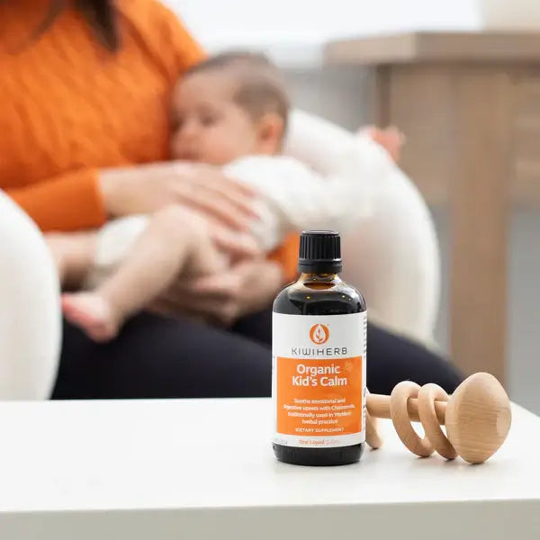 Kiwiherb Organic Kid's Calm 100 ml Calms a hyper child,Calms a hyper child naturally,digestive health,digestive upsets,google,gut & digestive health,Hyper Kids Syrup,Ideal for sleep,issues,Kids Digestive System,teethi,travel