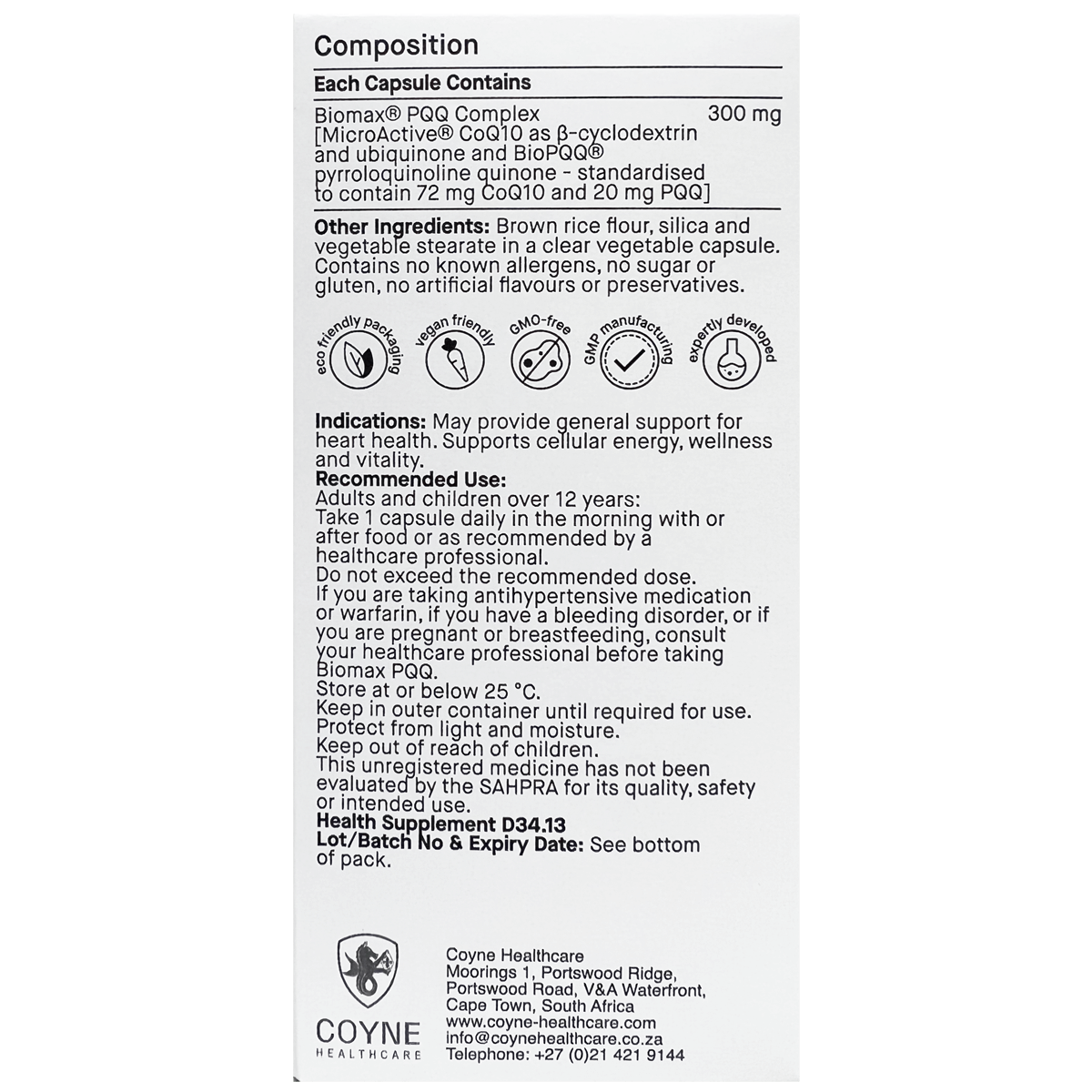 Biomax PQQ with CoQ10 Complex 300mg 30VC Biomax PQQ with CoQ10 Complex,Clinical dose of 20mg of BioPQQ,Clinically proven,cognitive health combination,double CoQ10 levels,google,issues,patented BioPQQ,powerful antioxidants,support cardiovascular a,Supports