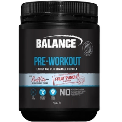 Balance Pre-Workout Fruit Punch 450g