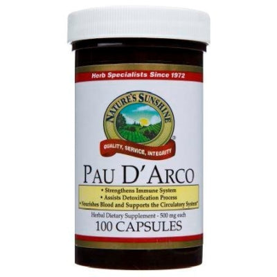 Natures Sunshine Pau D'Arco 100 Capsules
