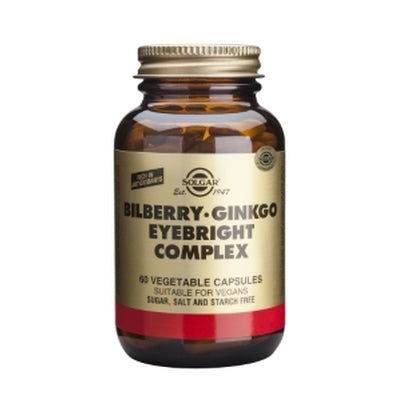 Solgar Bilberry Ginkgo Eyebright Complex 60 VegeCapsules