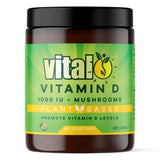 Vital Plant Based Vitamin D + Mushrooms 60 Vcaps