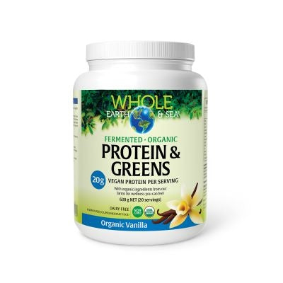 Whole Earth & Sea® Fermented Organic Protein & Greens Vanilla 630 gm