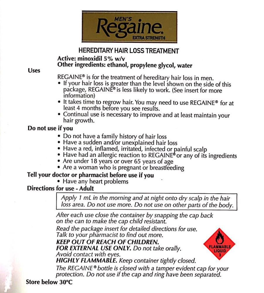 Regaine Men's Extra Strength Minoxidil 5% 4 months 4 * 60 ml Pharmacy Medicine Quantity Restriction (1) Applies