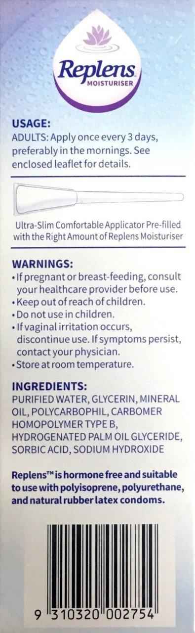 Replens Vaginal Moisturiser - 10 Applicators for Relief Pakuranga Pharmacy Replens Vaginal Moisturiser - 10 Applicators for Relief Pakuranga Pharmacy