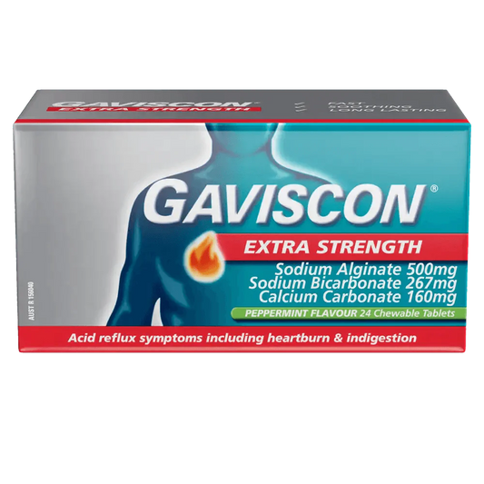 Gaviscon Extra Strength Peppermint Tablets 24 - DominionRoadPharmacy