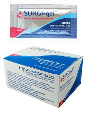 Surgigel Plus Lubricating Gel Sterile - 3ML Sachet Box 144