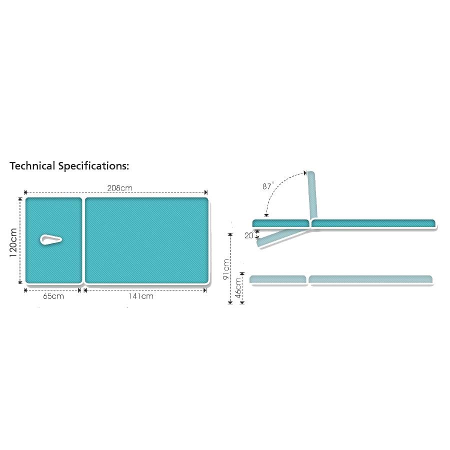 Treatment Table 2 Section Neurology 1M Wide Kaikoura Blue - image 3