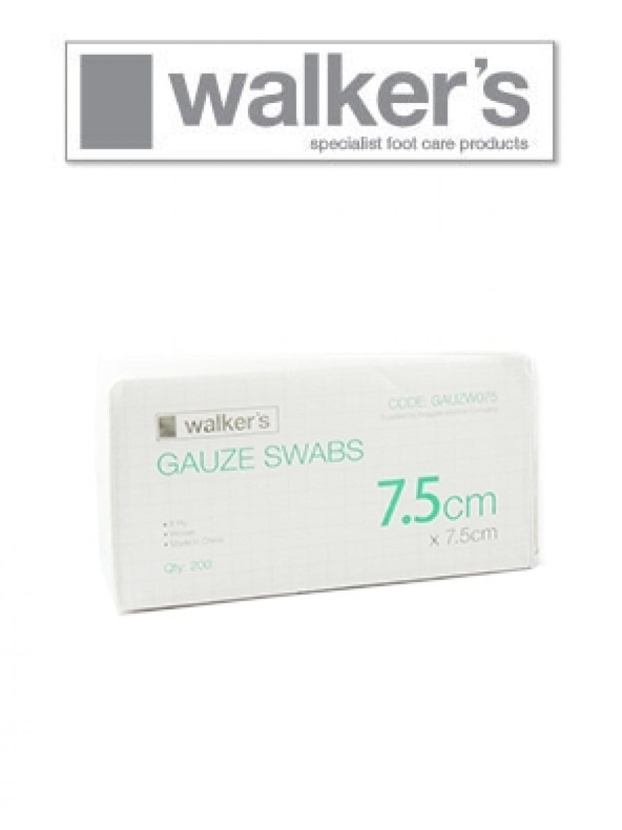 Walker 8 Ply Gauze Swabs - 7.5CM X 7.5CM Pkt 200