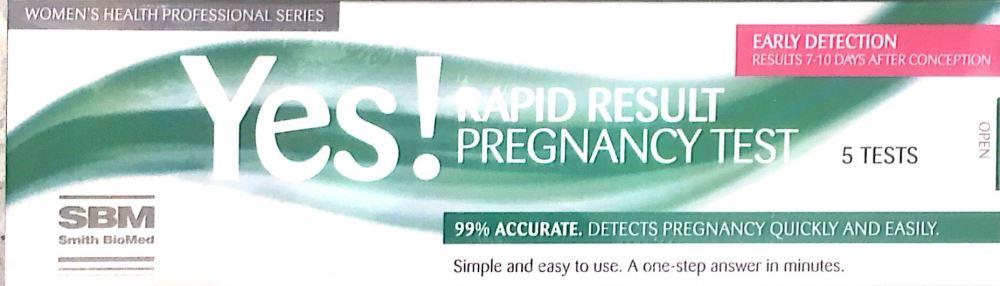 Yes! Rapid Result Pregnancy Test 5 Tests issues,pregnancy tests,Yes! Rapid Result Pregnancy Test 5 Tests