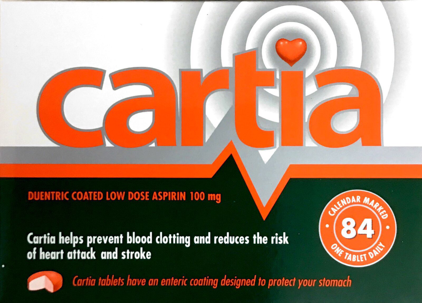 Cartia 100 mg  tablets 84
