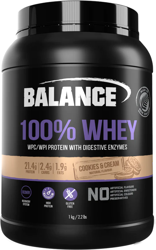 Balance 100% Whey WPC/WPI Protein with Digestive Enzymes Cookies & Cream 1 Kg