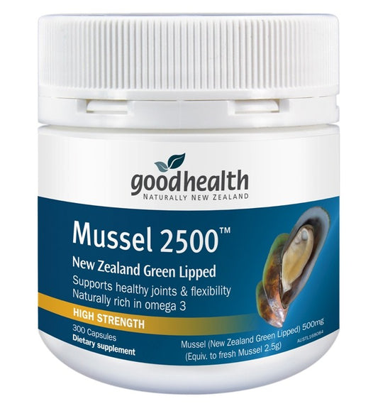 Good Health Green Lipped Mussel 2500 mg 300 Caps - Pakuranga Pharmacy