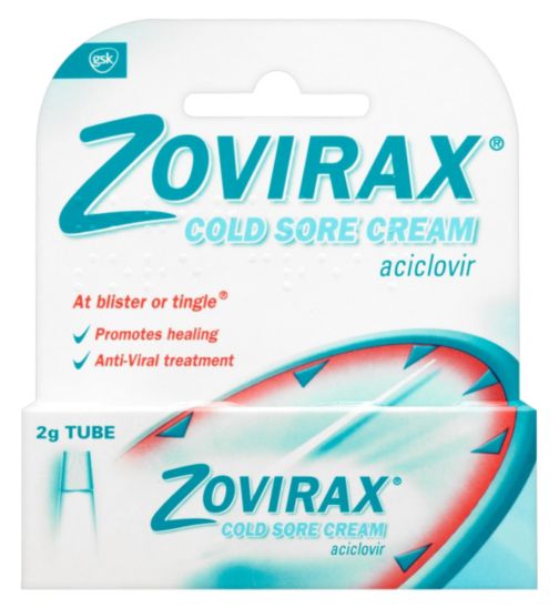 Zovirax (Aciclovir 5%) Cold Sore Cream 2g Tube