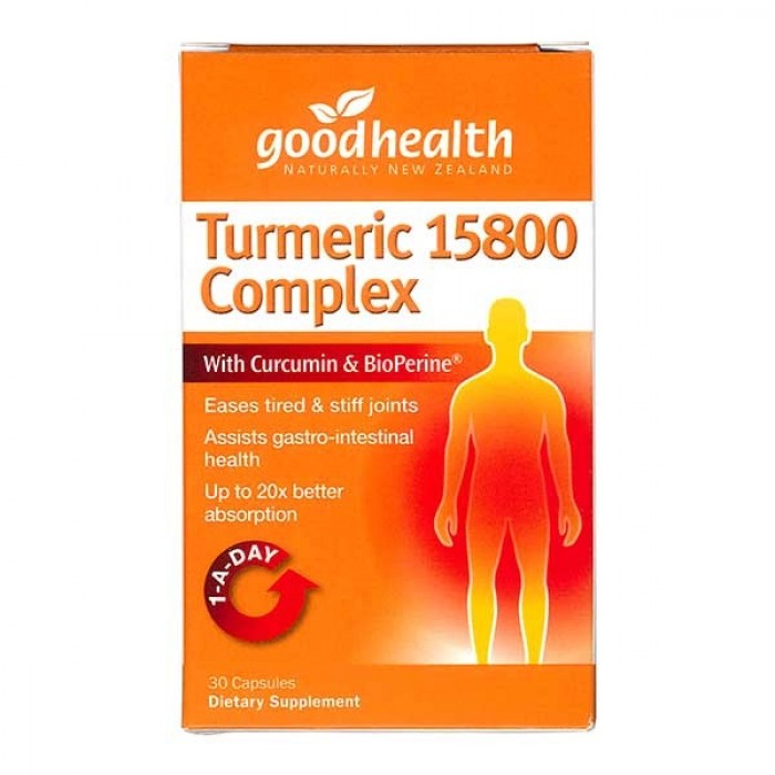 Good Health TURMERIC 15800 COMPLEX 30 CAPSULES - Pakuranga Pharmacy