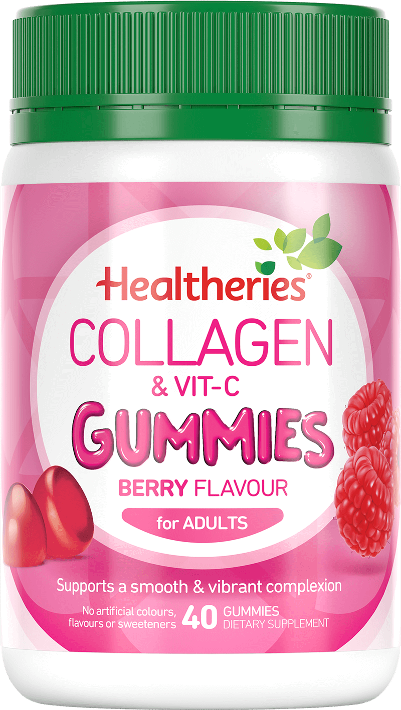 Healtheries Collagen &amp; Vit-C  40 Gummies for Adults Berry Flavour