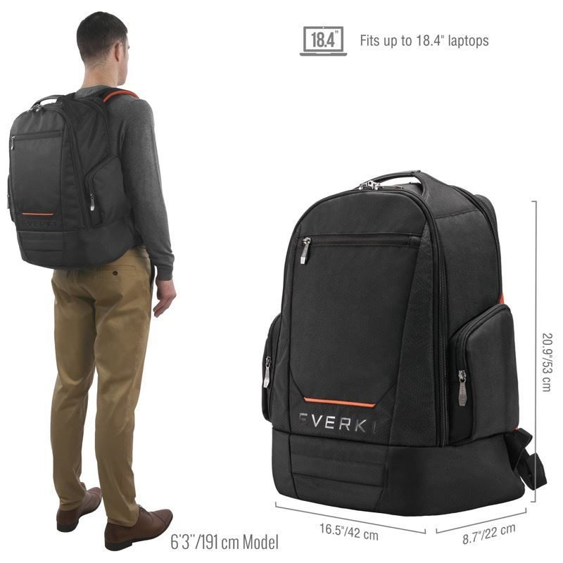 EVERKI ContemPRO Laptop Backpack Designed To Fit Up To 18.4"