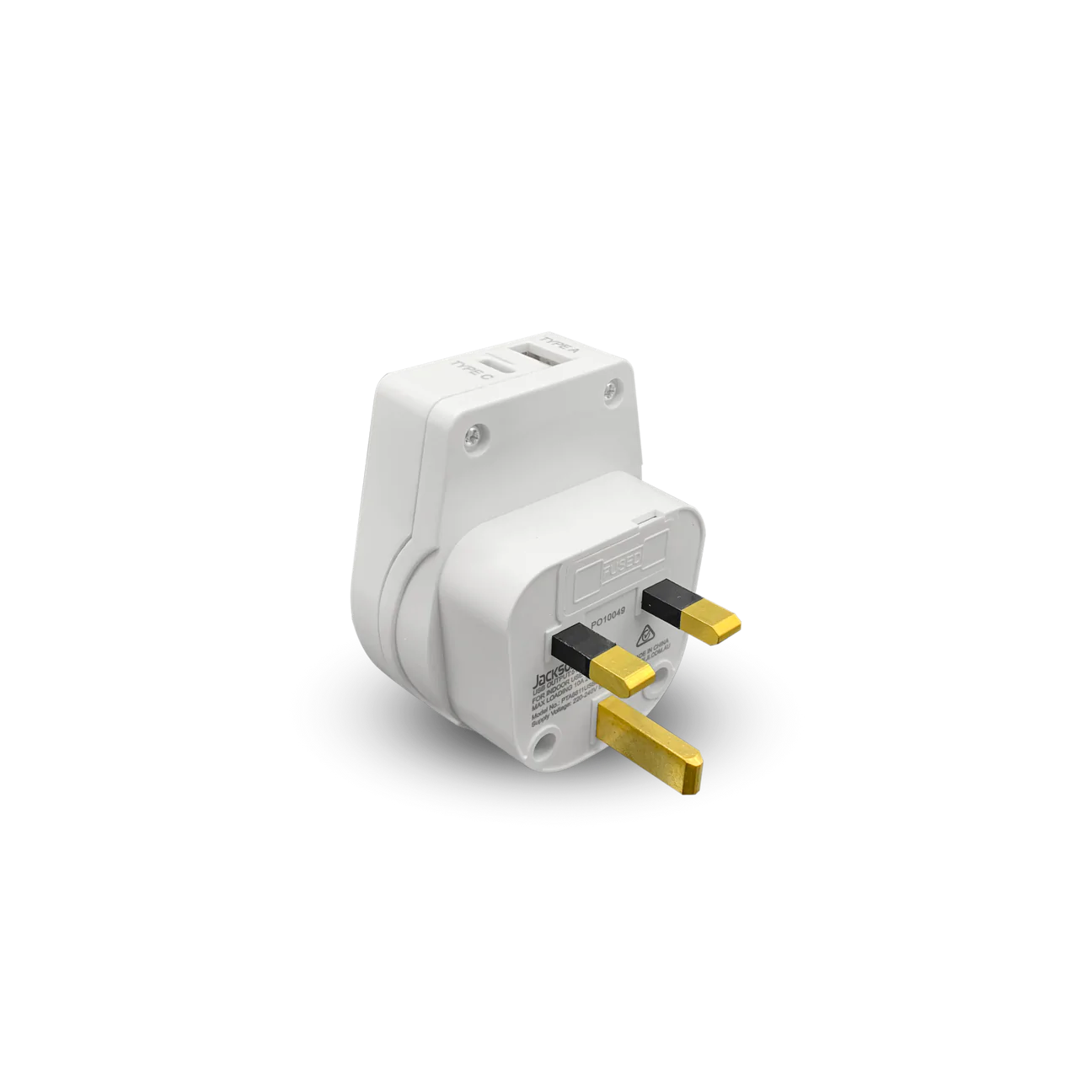 JACKSON Slim Outbound Travel Adaptor 1x USB-A And 1x USB-C Model: PTA8811USBMC