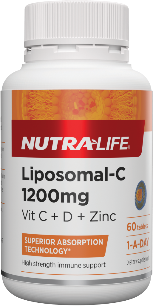 Nutralife Liposomal C 1200mg VIT C + D + ZINC 60 Tablets