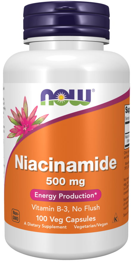Now Niacinamide B3 500 mg 100 Veg Capsules