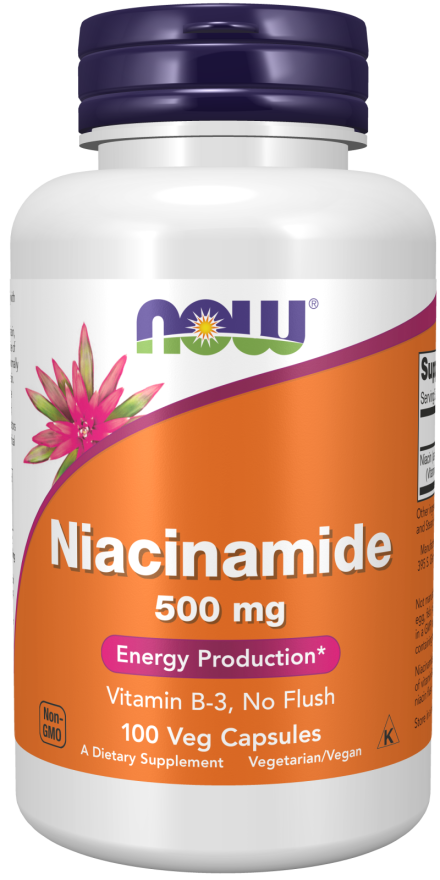 Now Niacinamide (B-3) 500 mg 100 Veg Capsules