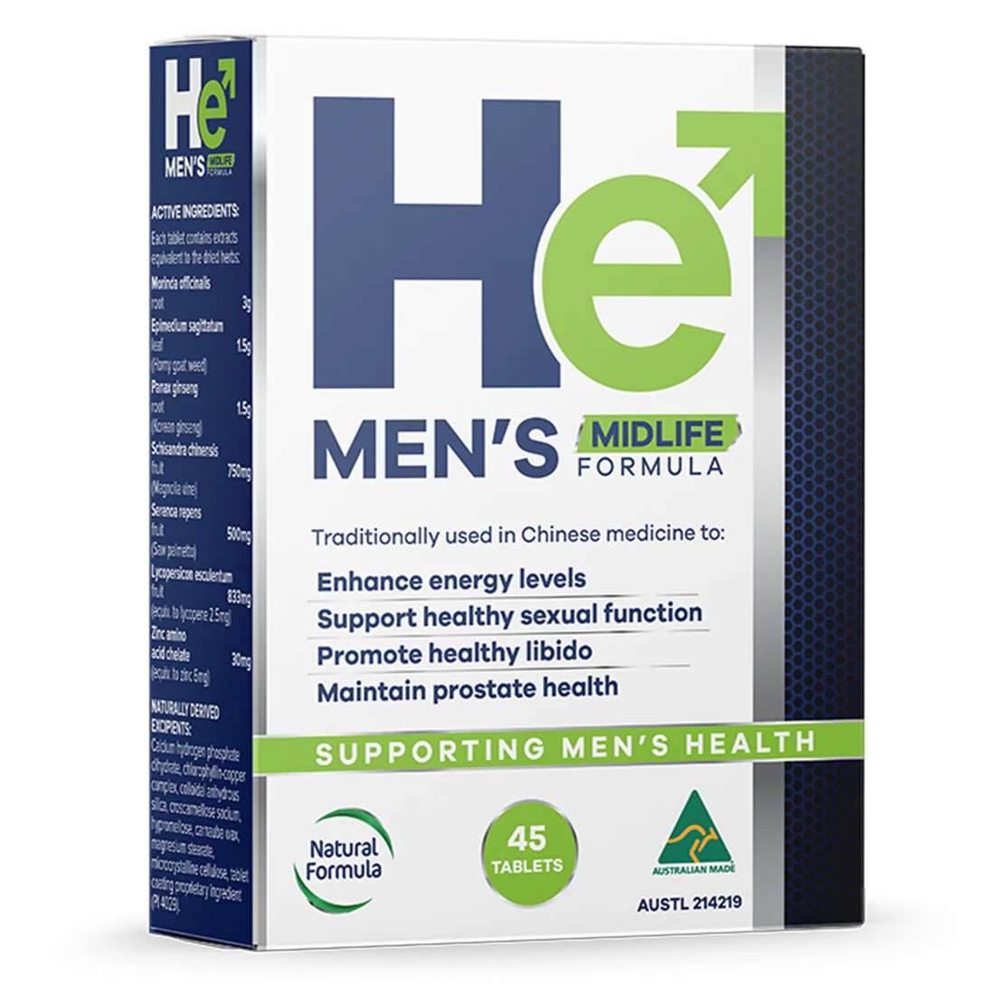 He Men&rsquo;s Midlife Formula &ndash; 45 Tablets