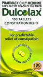 Dulcolax Constipation relief 5 mg -100 Tablets - DominionRoadPharmacy