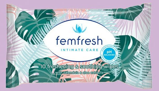 Femfresh Pocket wipes 10's (3 pack)