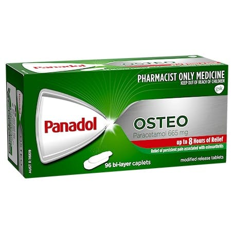 Panadol Osteo For Osteoarthritis 96 Caplets - Pharmacist Only Medicine - *Quantity Restriction (1) Applies*