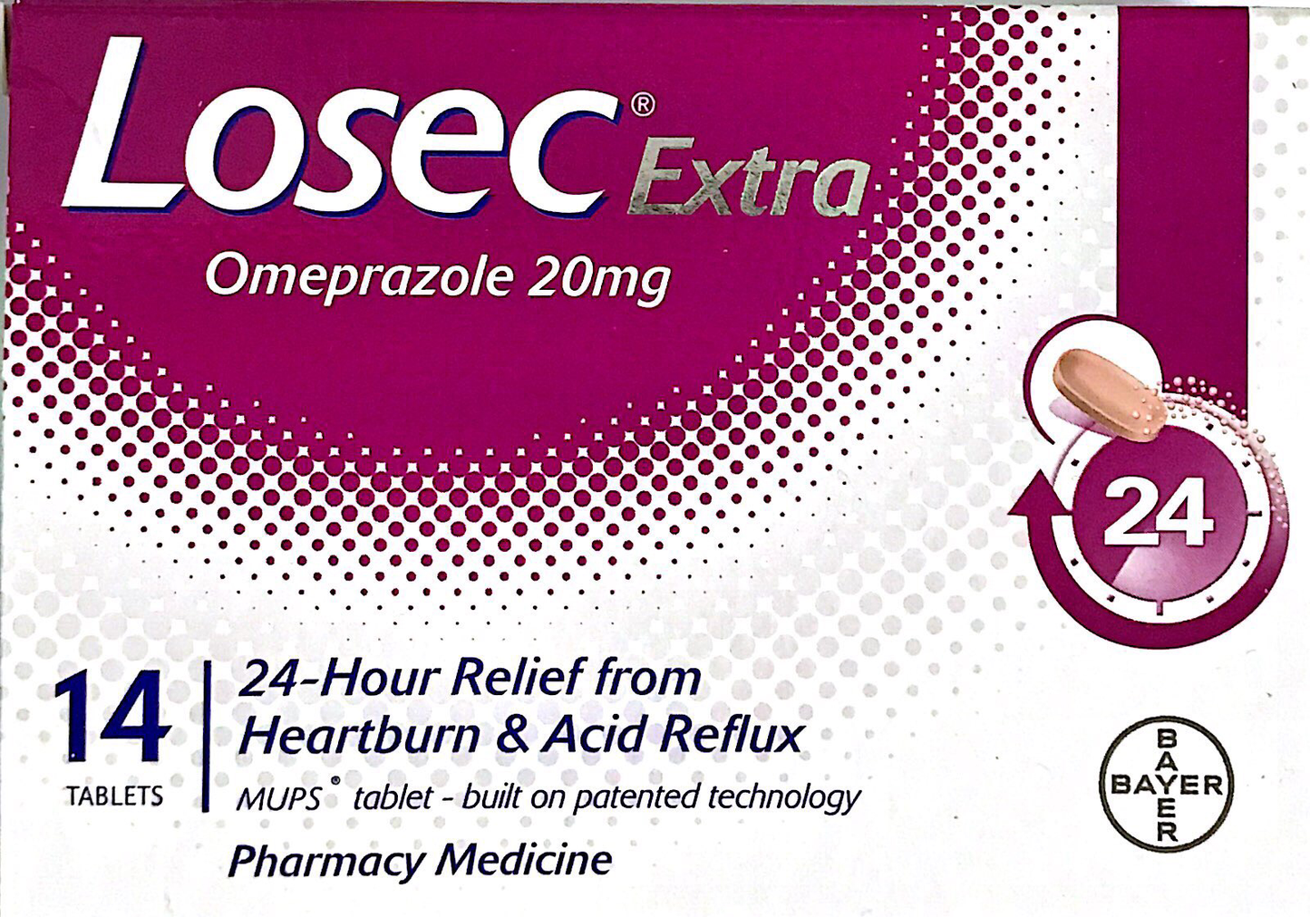 Losec Extra Omeprazole 20 mg 14 tablets