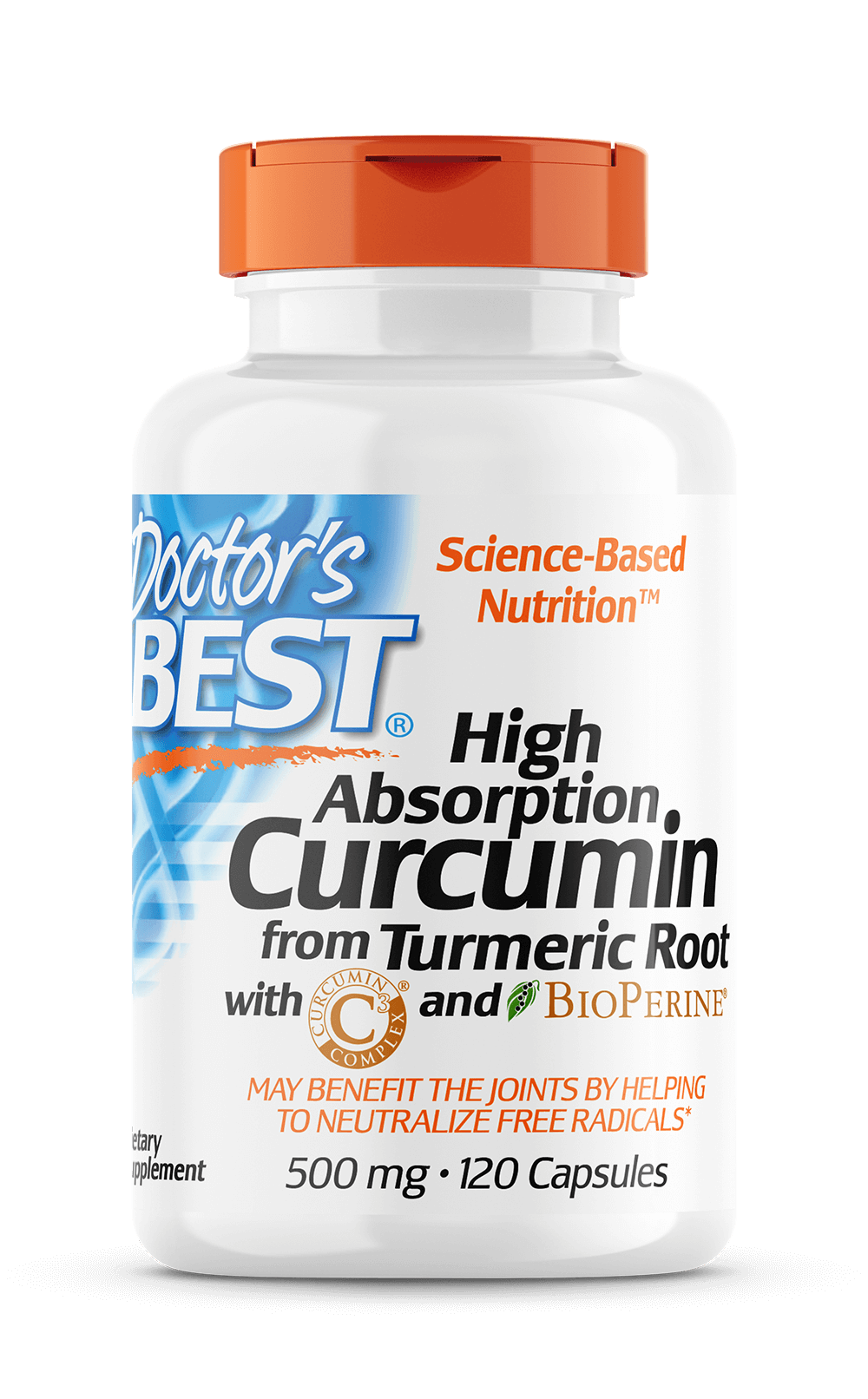 Doctor's Best High Absorption Curcumin C&sup3; with BioPerine (500mg) 120 Capsules