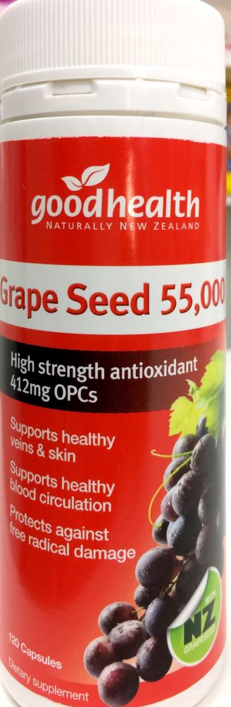 GOOD HEALTH Grape Seed 55,000mg 120 Capsules - Pakuranga Pharmacy