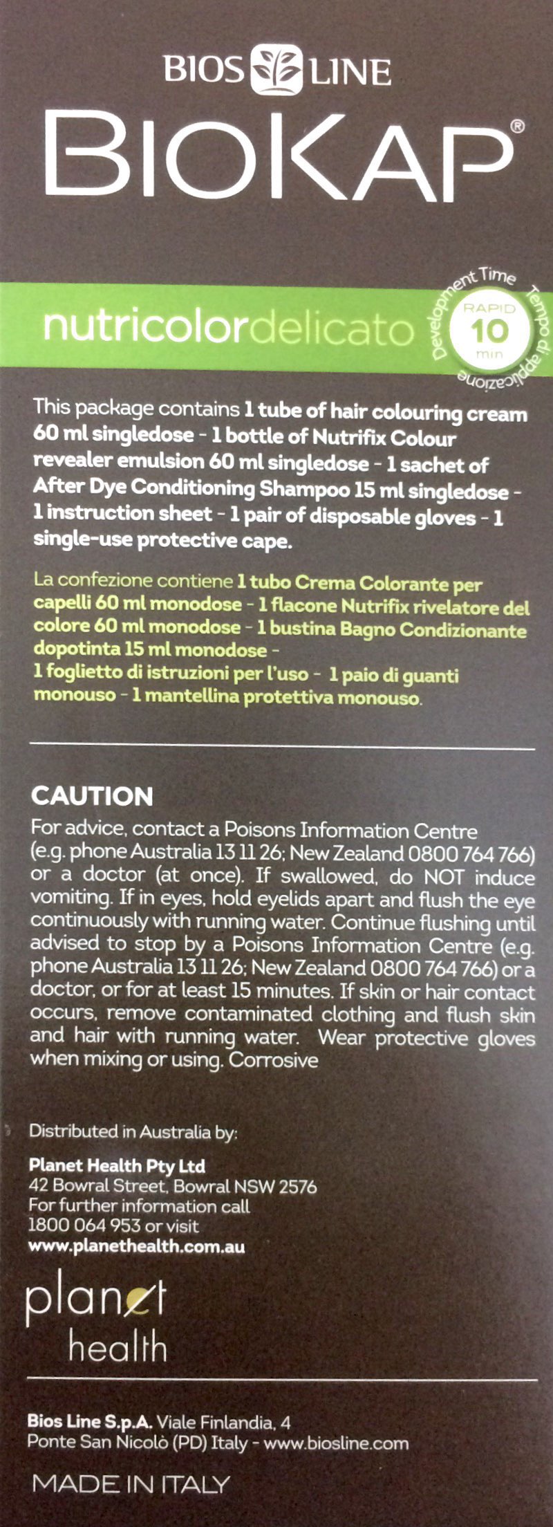 Biokap Nutricolor Delicato Rapid 6.06 Dark Blonde Havana 135ml - Pakuranga Pharmacy