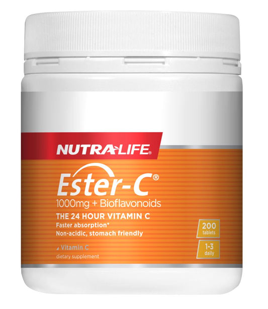 Nutralife Ester C 1000mg + Bioflavonoids Tablets 200